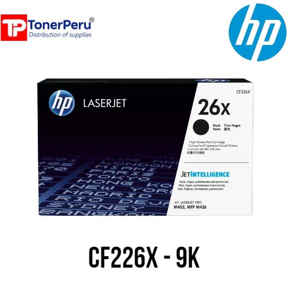 Toner HP 26X Original Negro CF226X Alto Rendimiento LaserJet